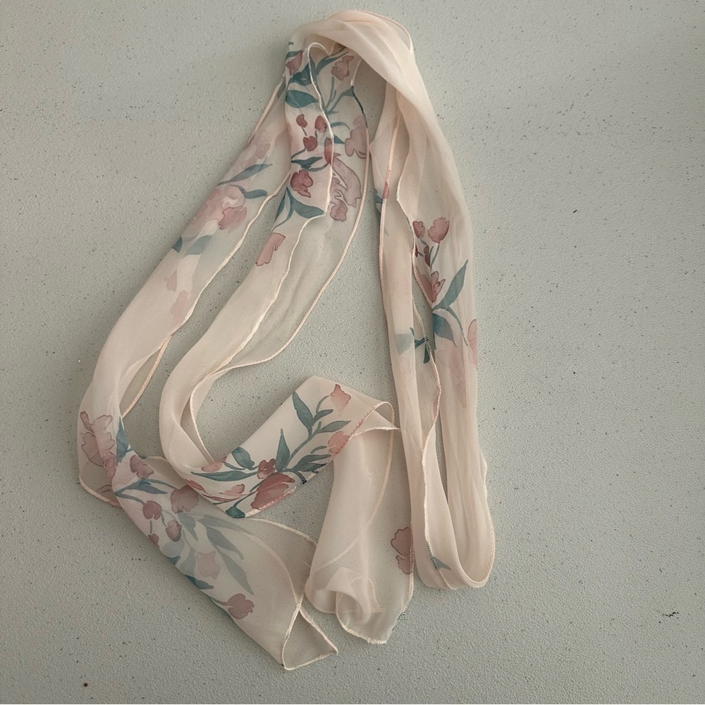 Jenny Yoo Adeline strapless chiffon gown features a romantic pink floral print - Picture 5 of 9